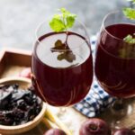 kokum juice in glass.